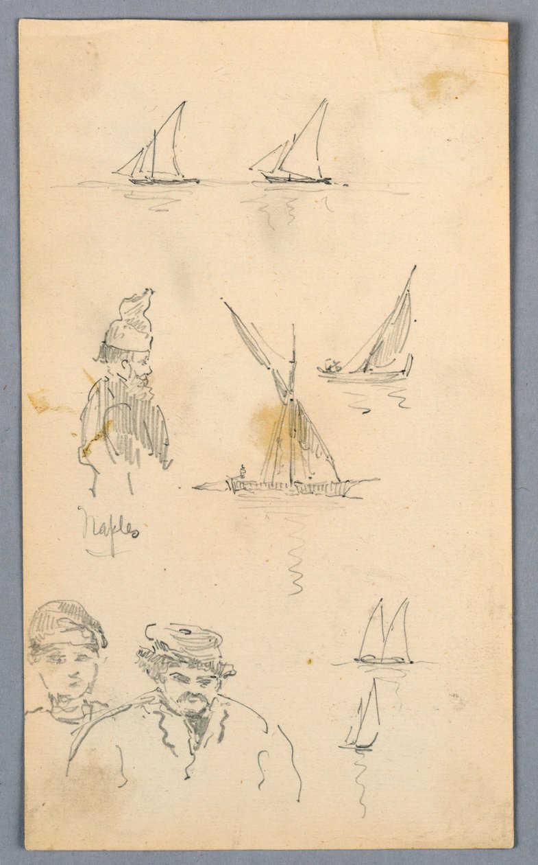 Esboços em Nápoles de Arnold William Brunner