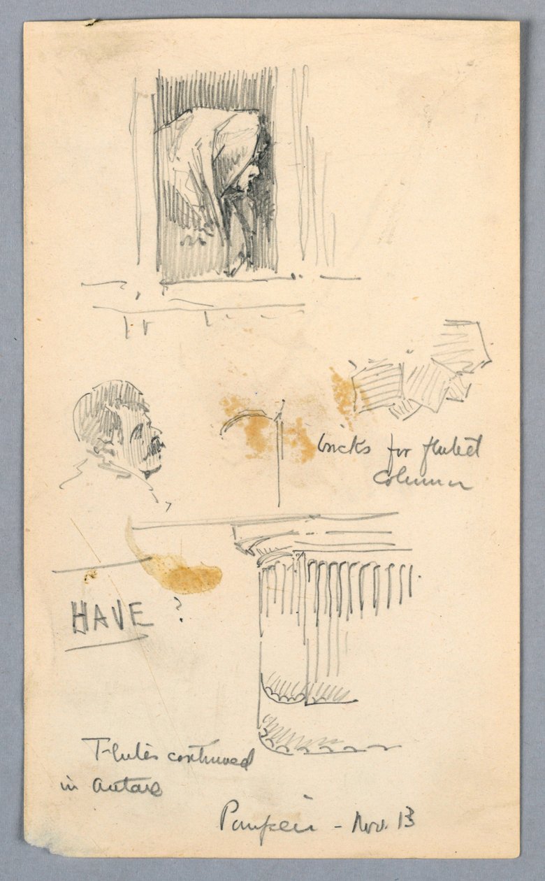 Esboços em Pompéia de Arnold William Brunner