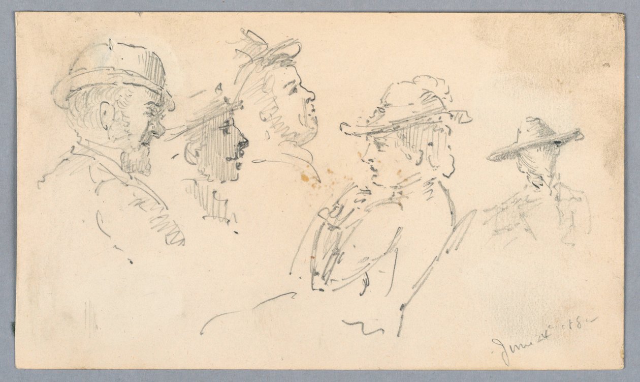 Esboços de cabeças de Arnold William Brunner