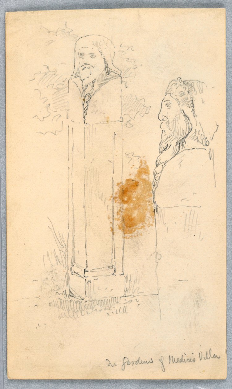 Esboços de bustos de pedra de Arnold William Brunner
