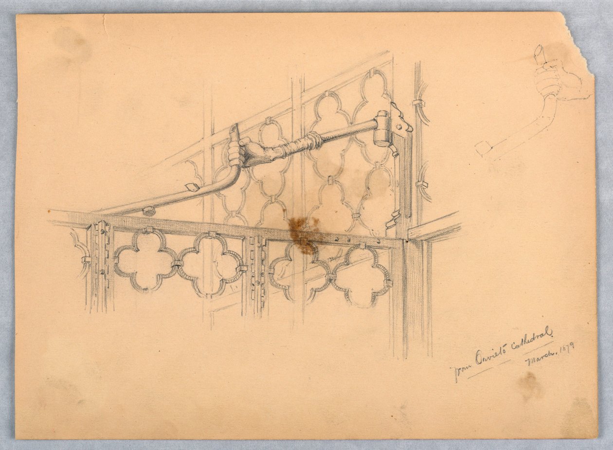 Estudo de uma dobradiça da Catedral de Orvieto de Arnold William Brunner