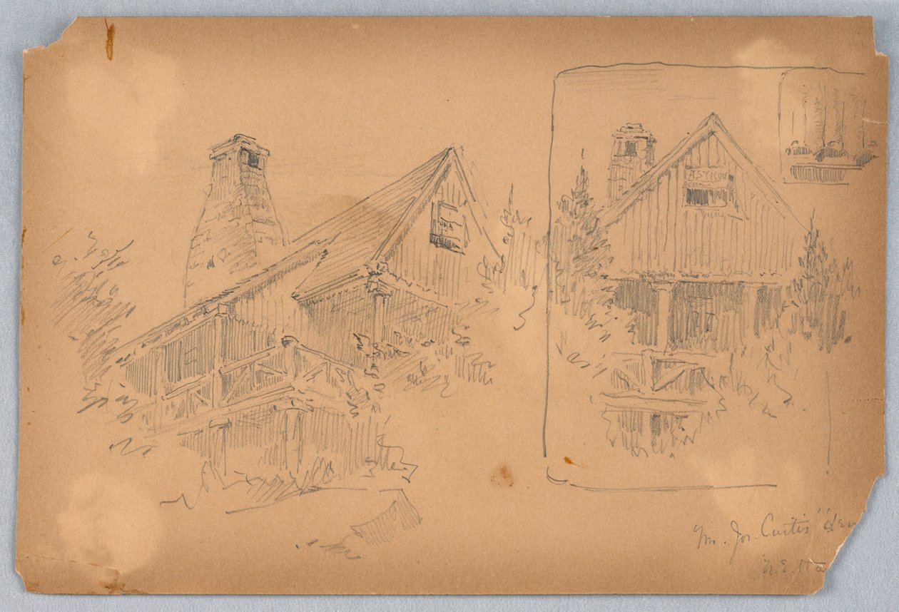 Dois esboços da casa de campo de Arnold William Brunner