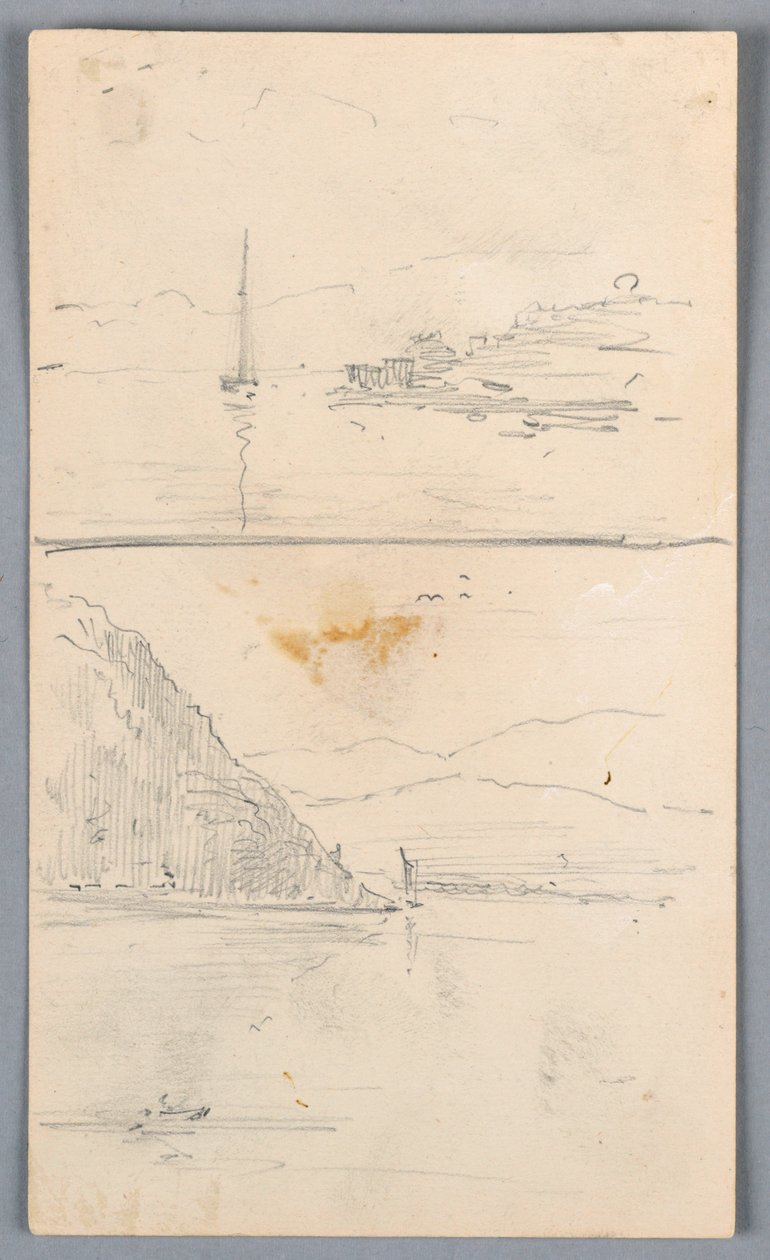 Dois esboços de Ridges de Arnold William Brunner