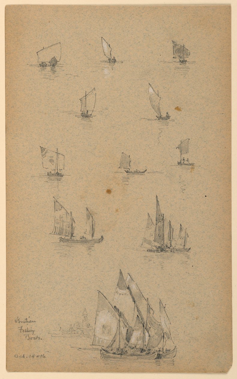 Barcos de pesca venezianos de Arnold William Brunner
