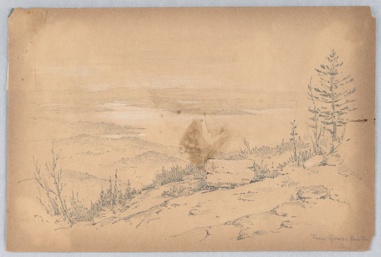 Vista da Montanha Verde de Arnold William Brunner