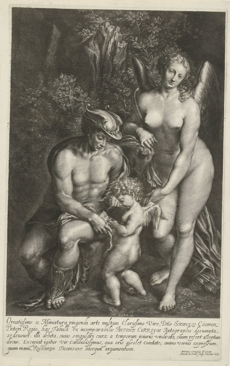 Mercúrio e Vênus ensinam amor de Arnold de Jode