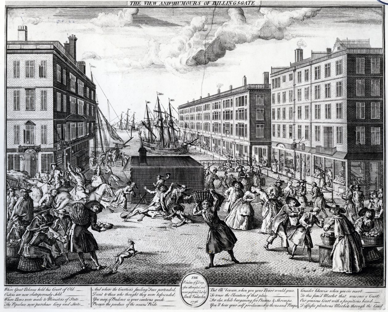 A visão e os humores do Billingsgate, 1736 de Arnold van Haecken