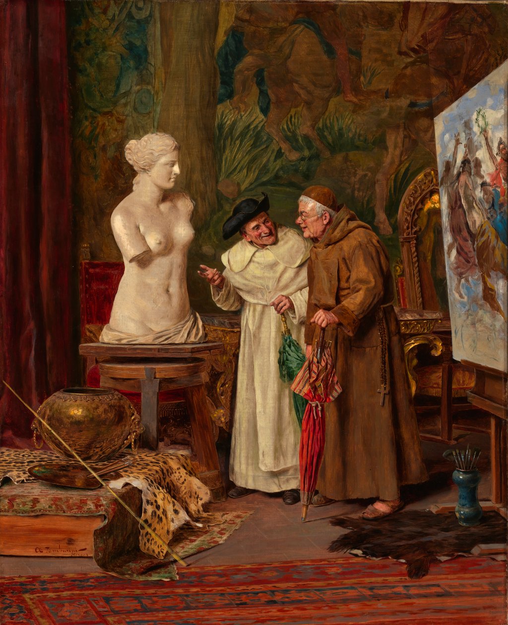 No estúdio, antes de 1887. de Arnoldo Tamburini