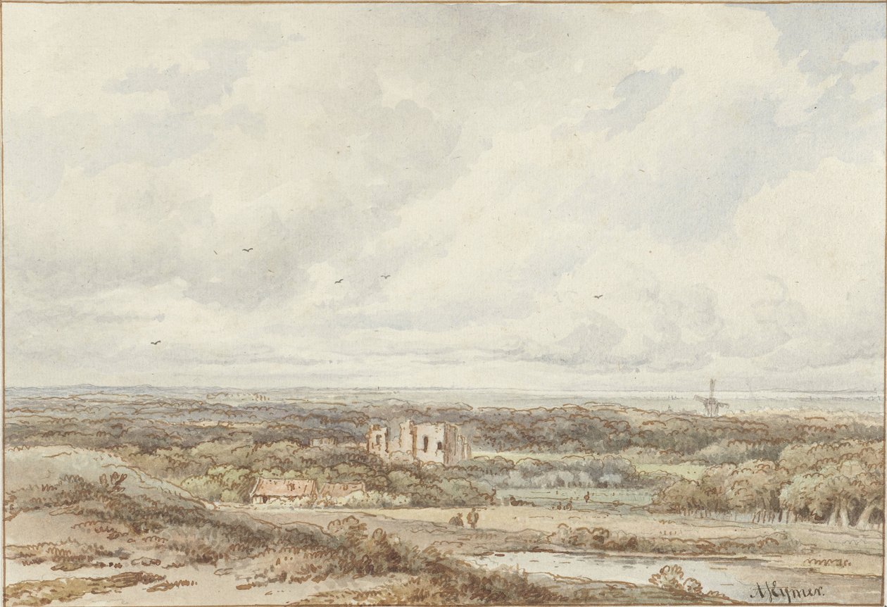 Vista das dunas das ruínas do Brederode de Arnoldus Johannes Eymer