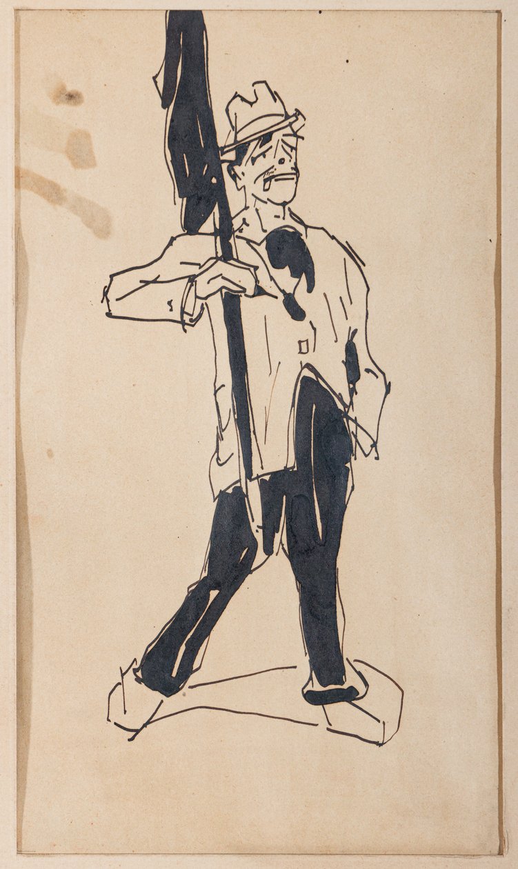 Por princípio (tinta da China sobre papel) de Aroldo Bonzagni