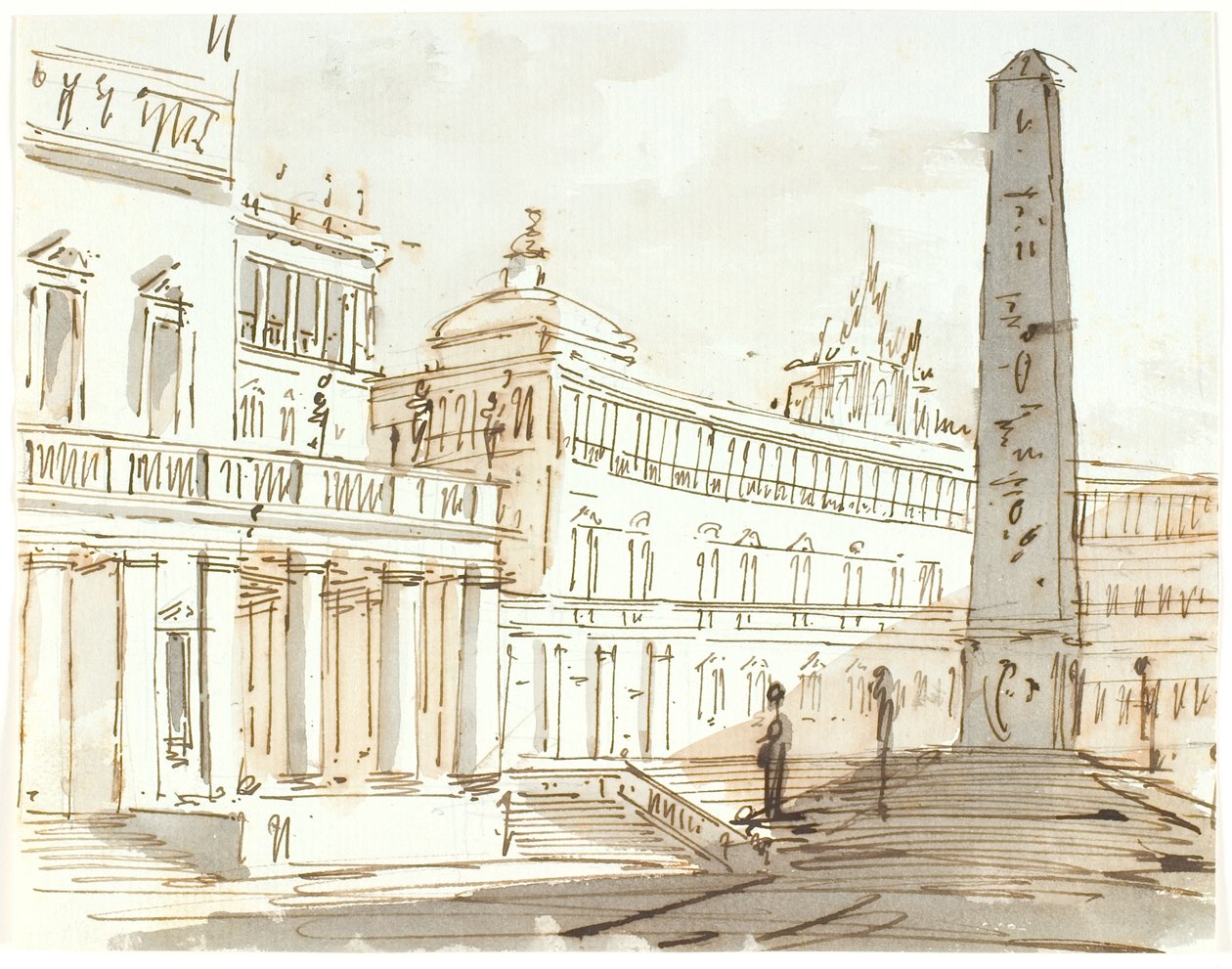 Praça do castelo com obelisco de Aron Wallick