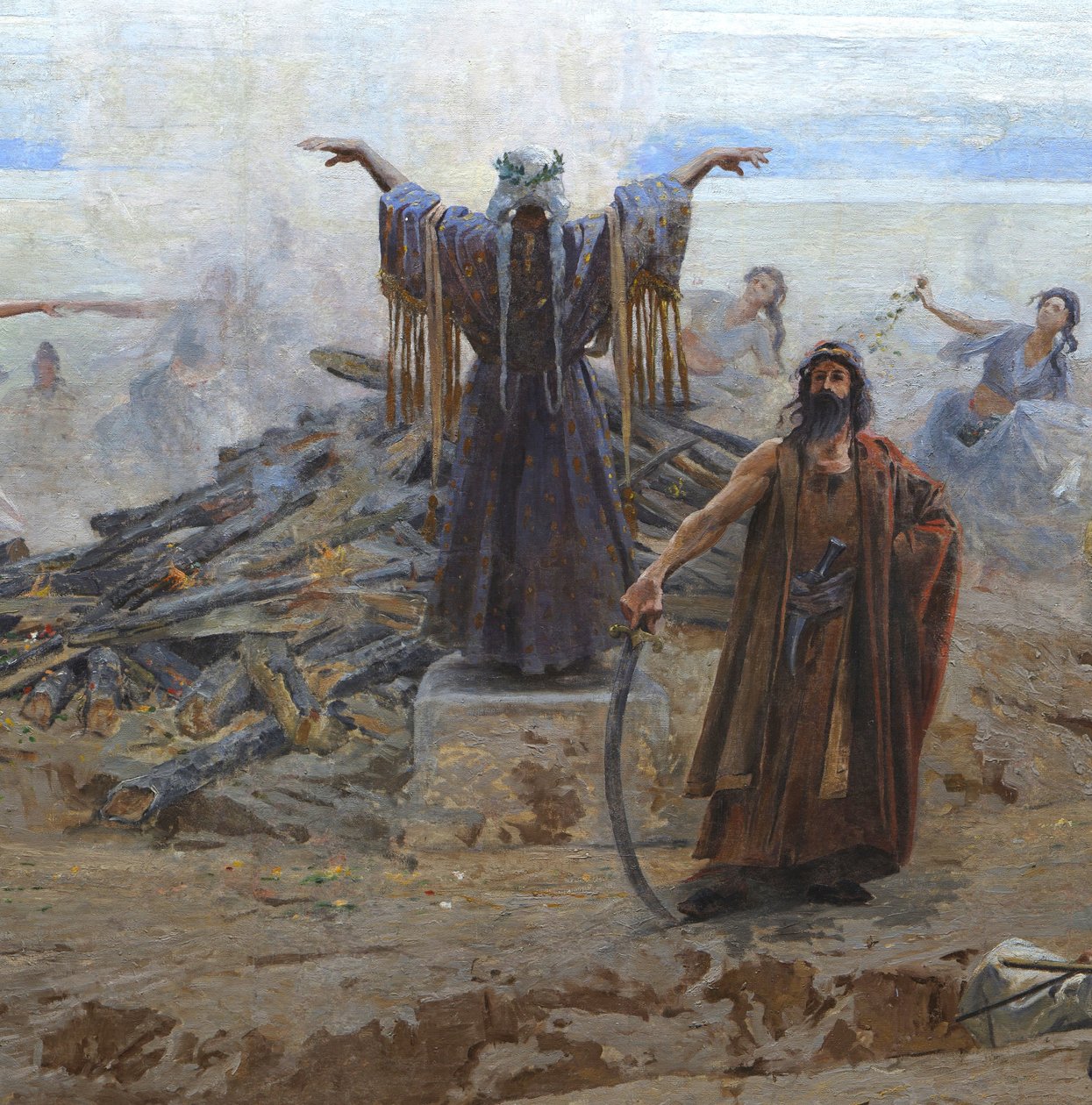 A chegada dos húngaros (círculo de Feszty) de Arpad Feszty