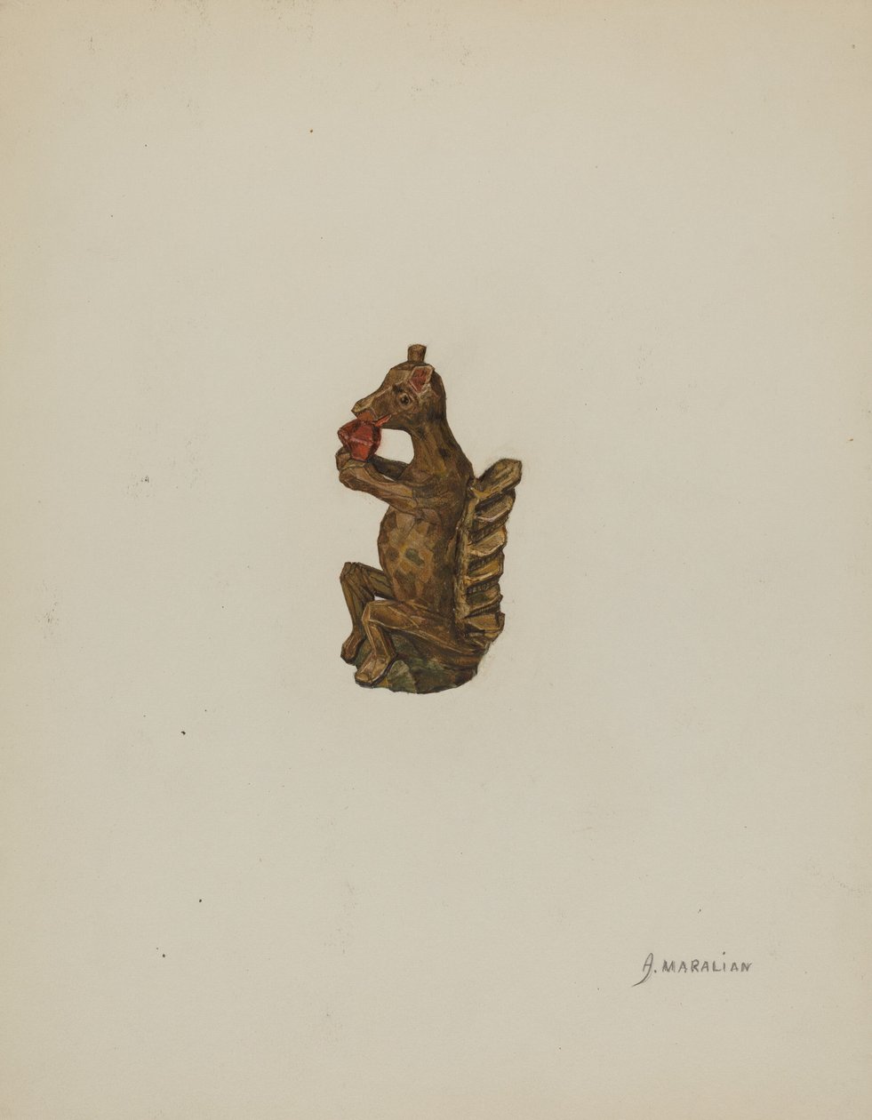 Pa. Estatueta de Esquilo Alemão de Arsen Maralian