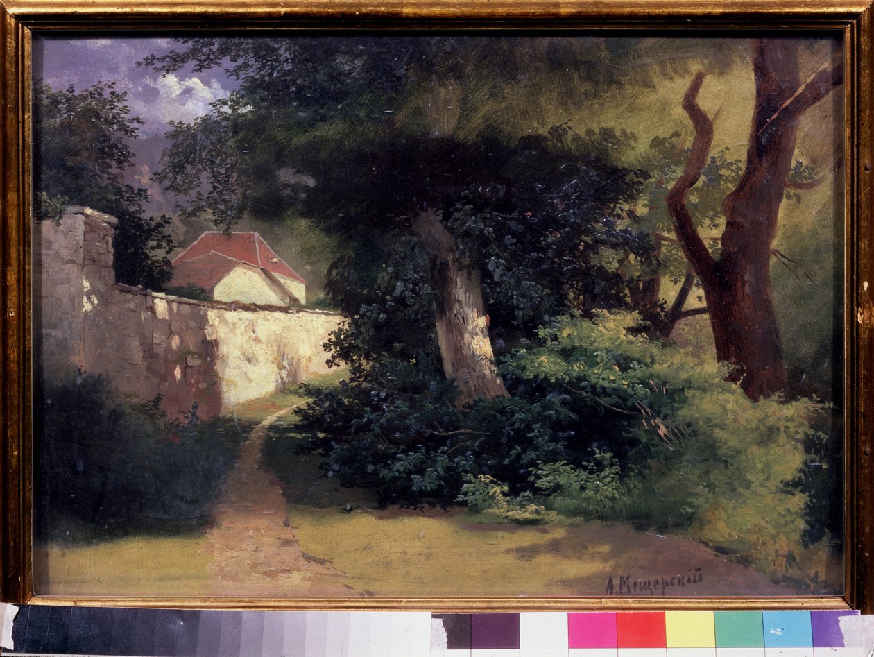 Journee ensoleillee (Um dia ensolarado). Oeuvre de Arseni Ivanovich Meshchersky (1834-1902), huile sur carton. Art russe 19th siecle. Galeria Estadual Tretyakov, Moscovo de Arseniy Ivanovich Meshchersky