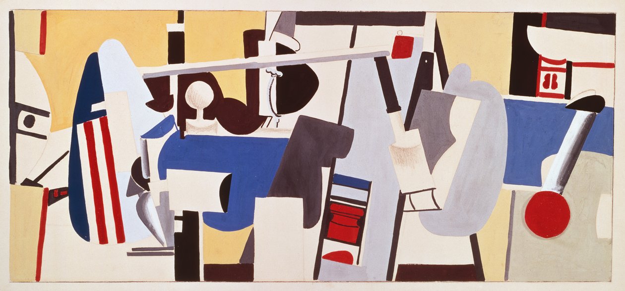 Estudo para mural para Edifício da Administração, Aeroporto de Newark, Nova Jersey de Arshile Gorky