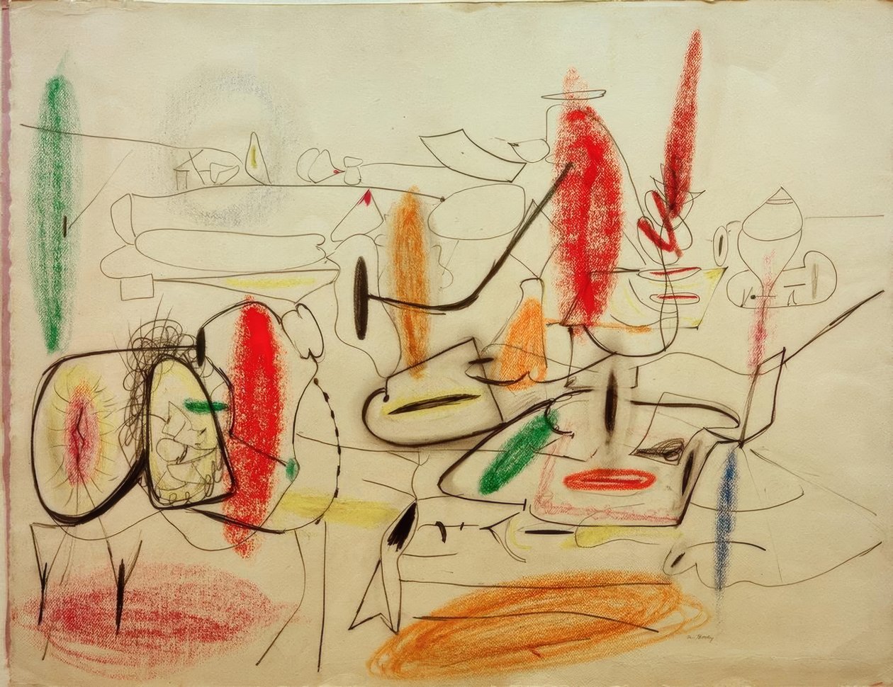 Sem título - Estudo para pintura de Arshile Gorky