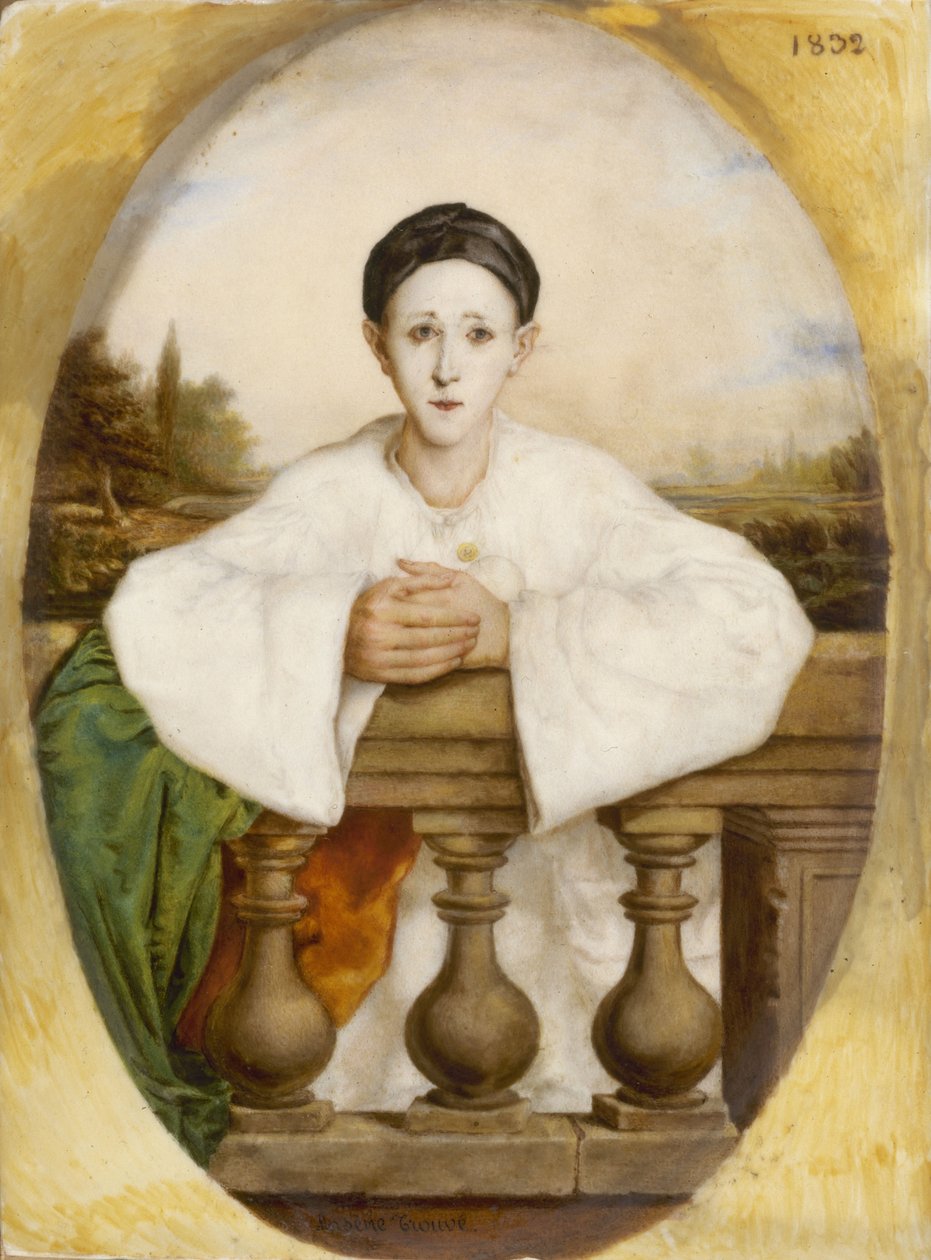 Retrato de Jean-Gaspard Deburau 1796-1846, 1832. de Arsène Trouvé