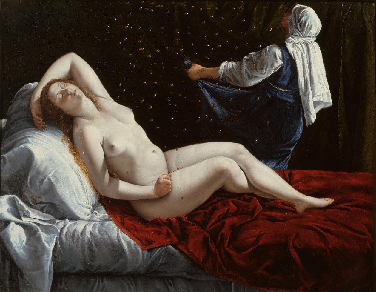 Danaë, c.1612 (óleo sobre cobre) de Artemisia Gentileschi