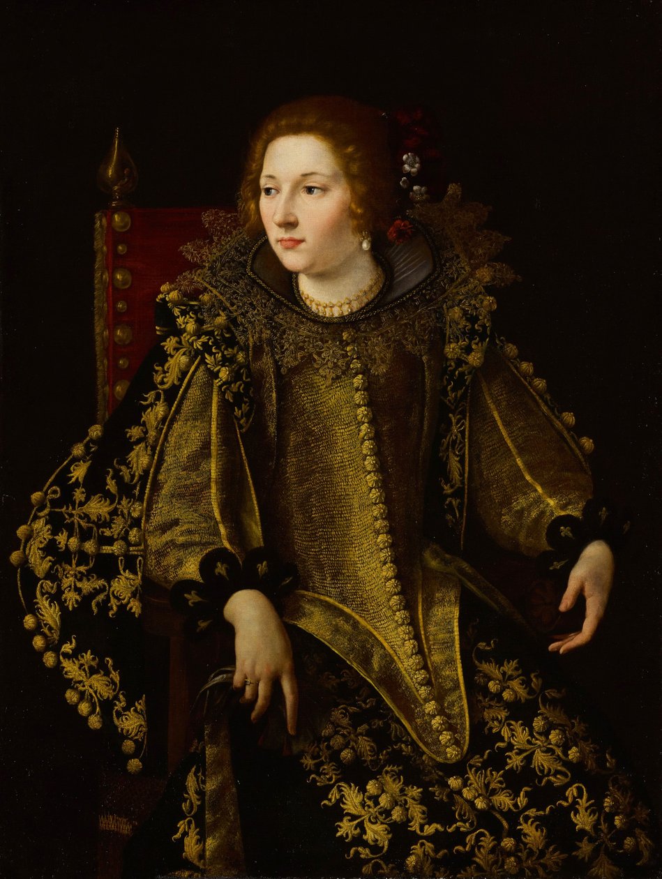 Italiano: Ritratto di una donna seduta (signora Caterina Savelli) Retrato de uma senhora sentada (senora Caterina Savelli) de Artemisia Gentileschi