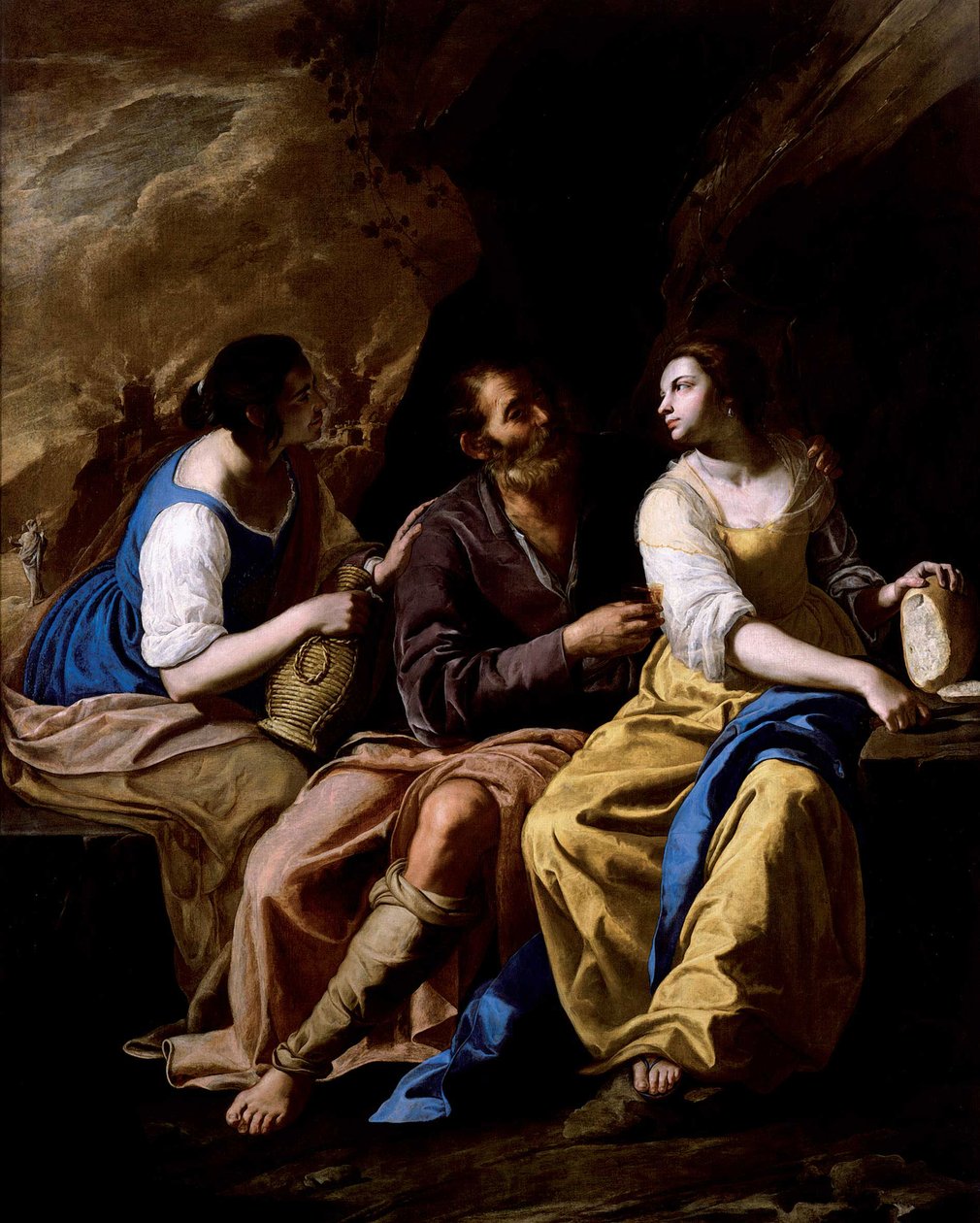 Lot e suas filhas, ca 1635-1637. de Artemisia Gentileschi