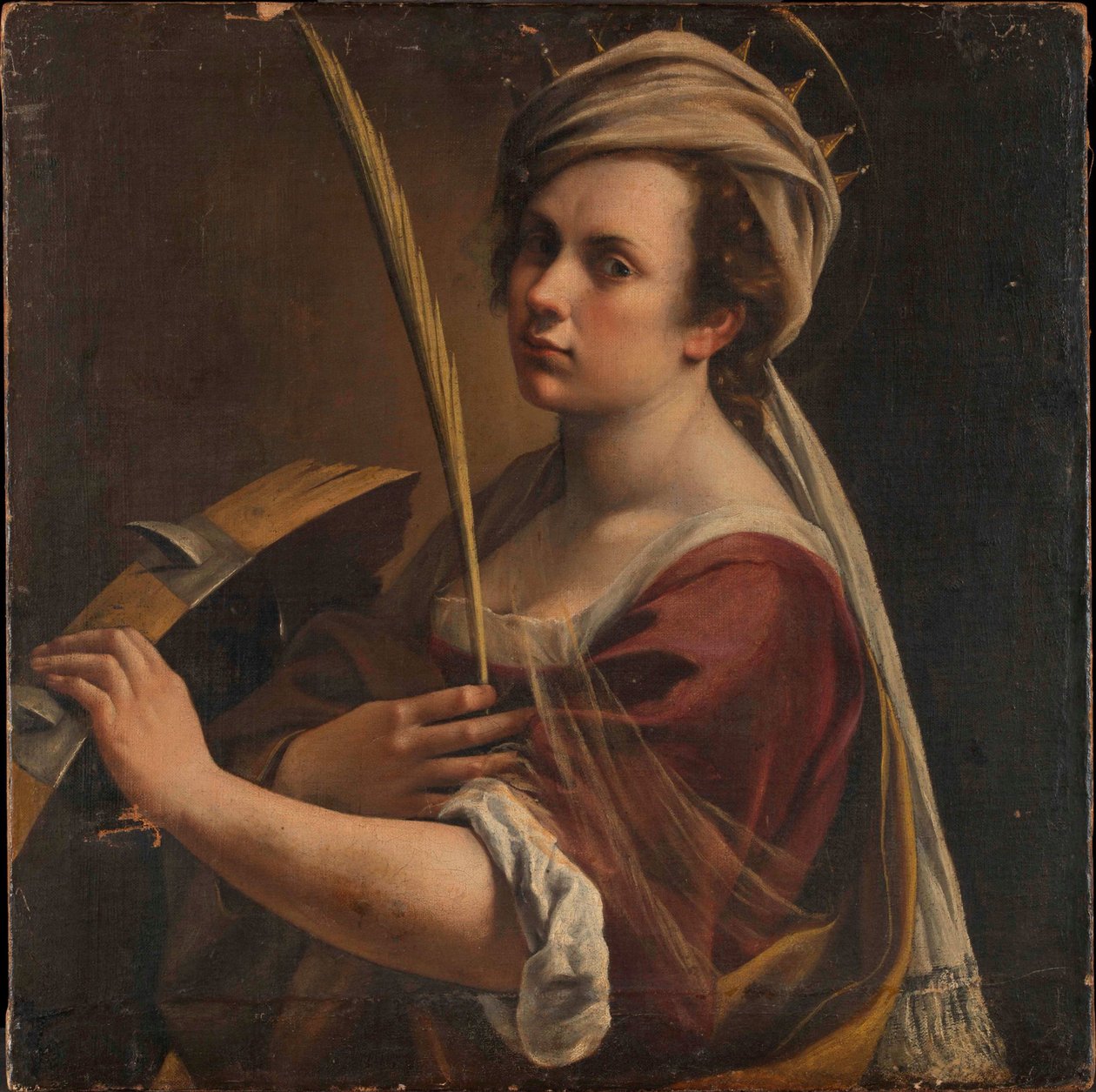 Auto-retrato como Santa Catarina de Alexandria, ca 1616. de Artemisia Gentileschi