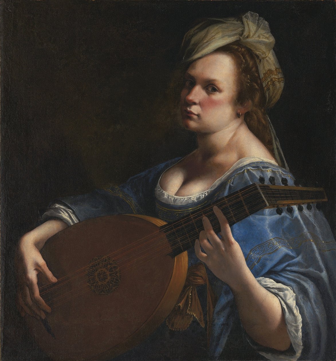 Auto-retrato como alaúde de Artemisia Gentileschi