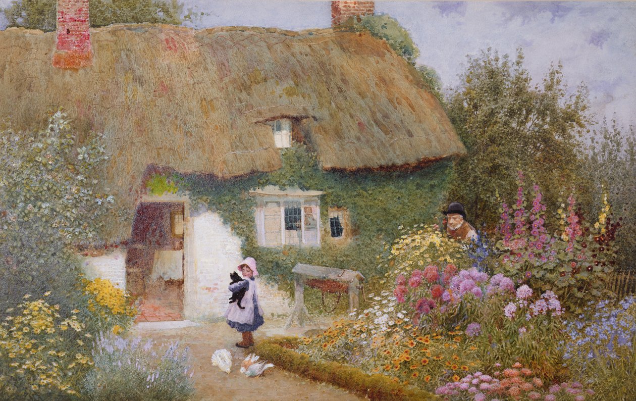 Alimentando os pombos de Arthur Claude Strachan
