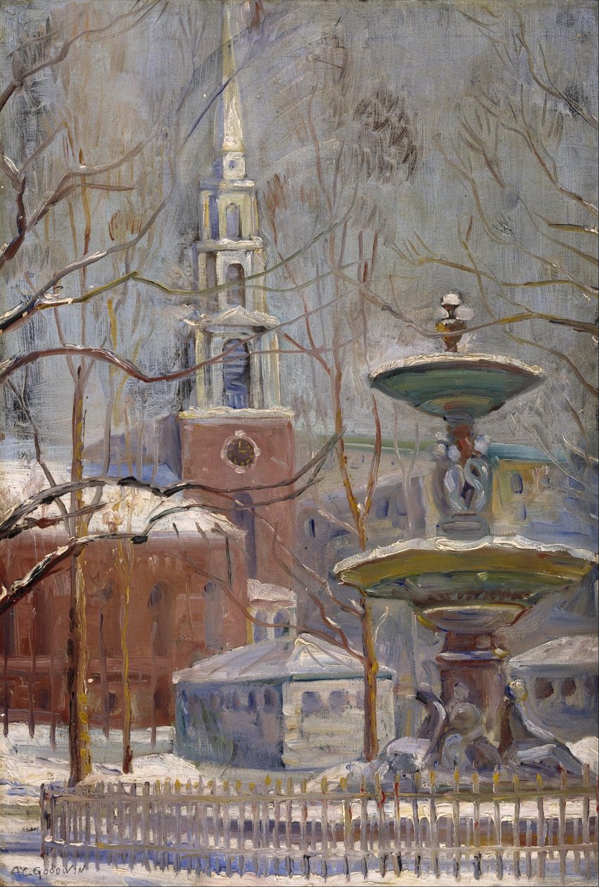 Park Street em Boston Commons de Arthur Clifton Goodwin