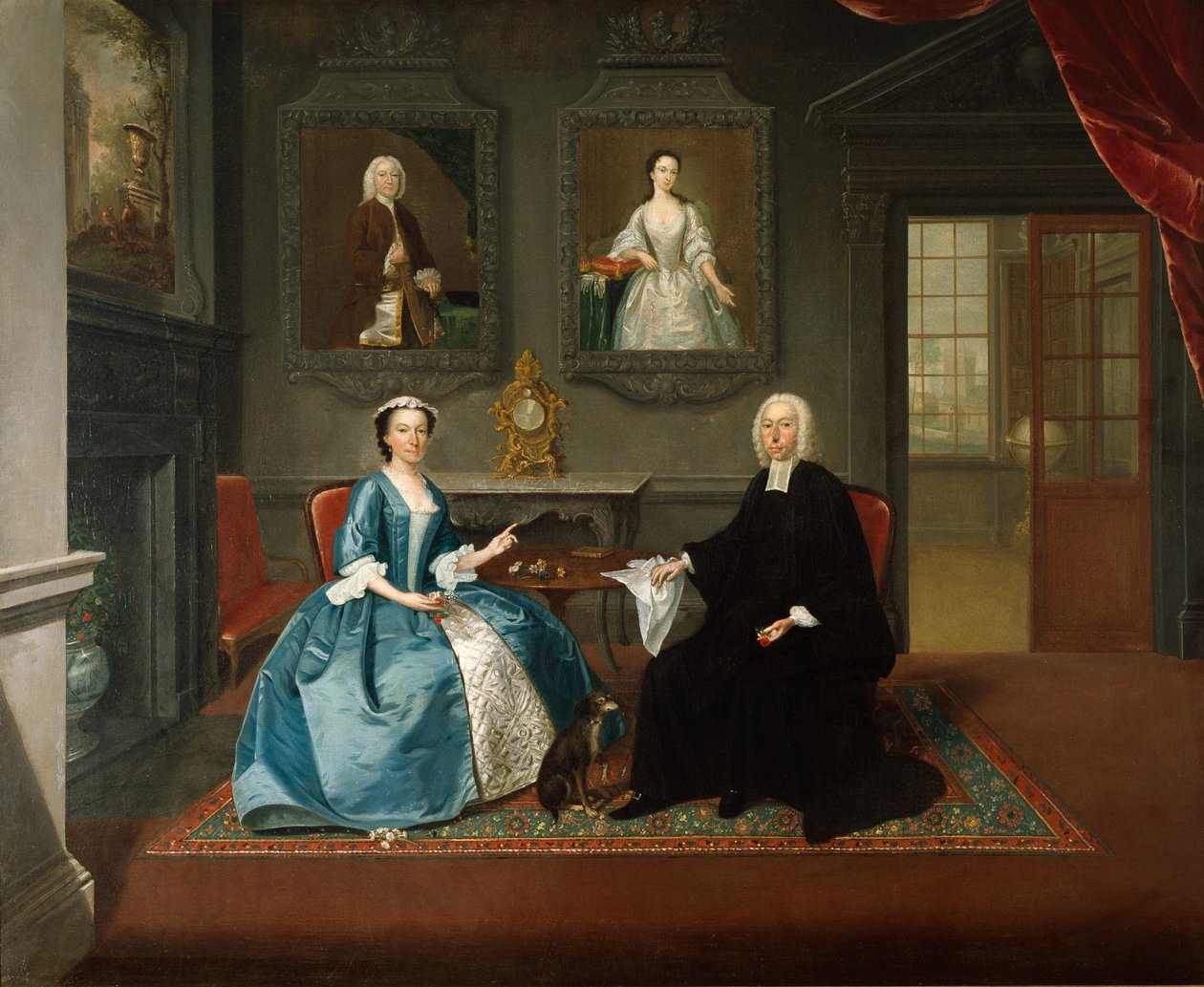 Reverendo Streynsham Master e sua esposa, Margaret of Croston, Lancashire, 1743-44 de Arthur Devis