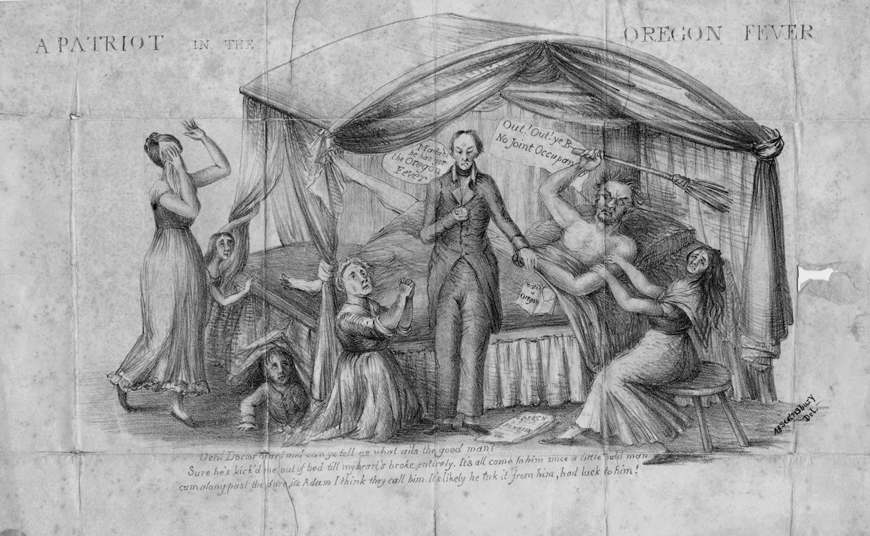 Um patriota na Febre do Oregon, publicado em Washington, c.1844 de Arthur J. Stansbury