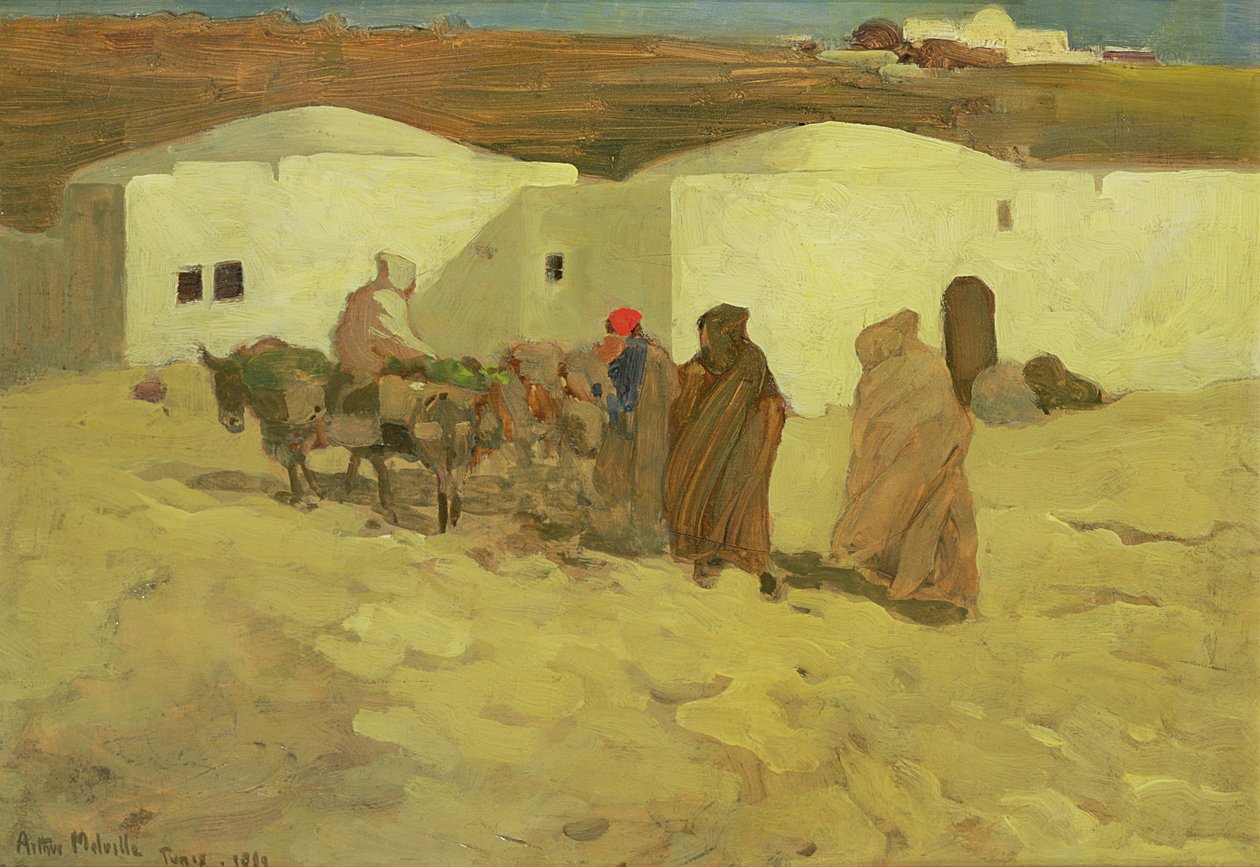 Uma cena em Tunis, 1899 (painel) de Arthur Melville