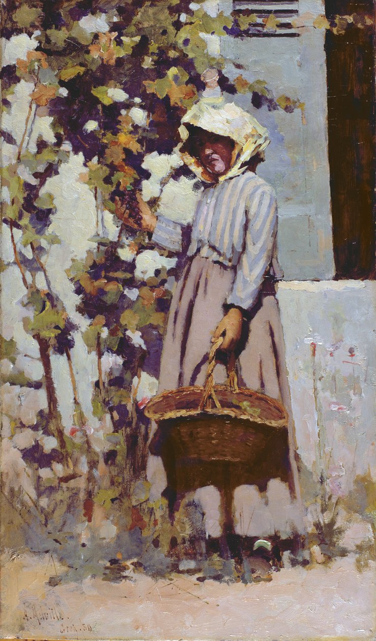 A, camponês, mulher, em, grez de Arthur Melville