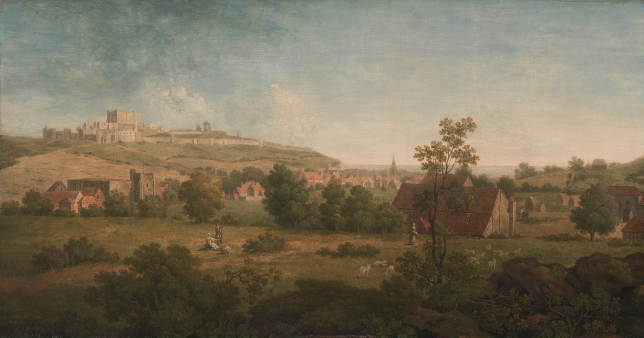 Paisagem, com o Castelo de Dover na distância de Arthur Nelson
