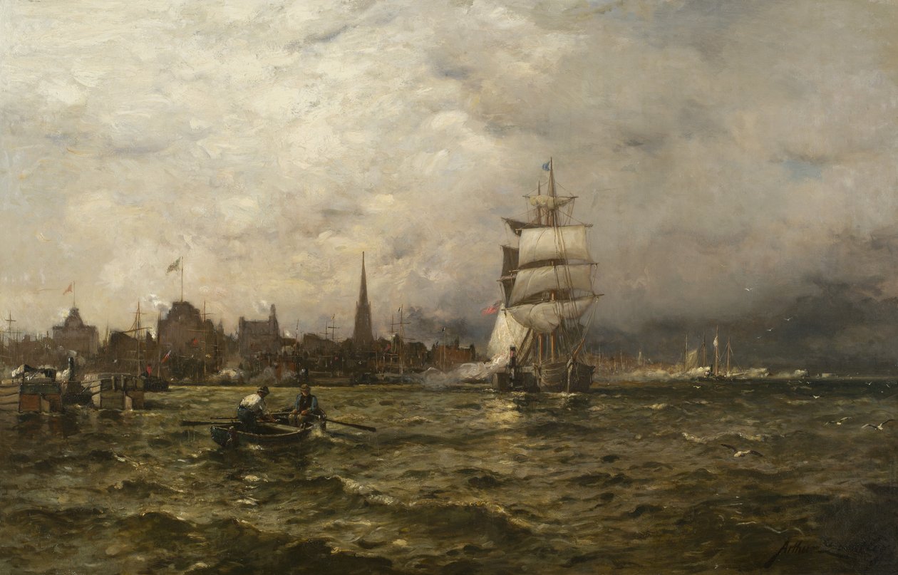 Um dia de abril, Nova York, 1881 de Arthur Quartley