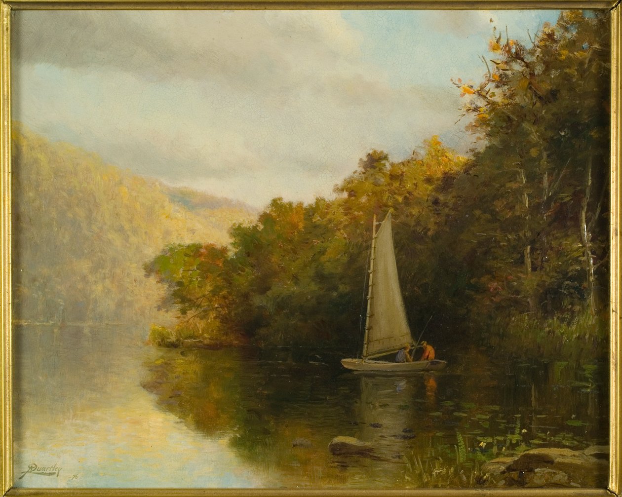 Veleiro no rio, c.1875 de Arthur Quartley