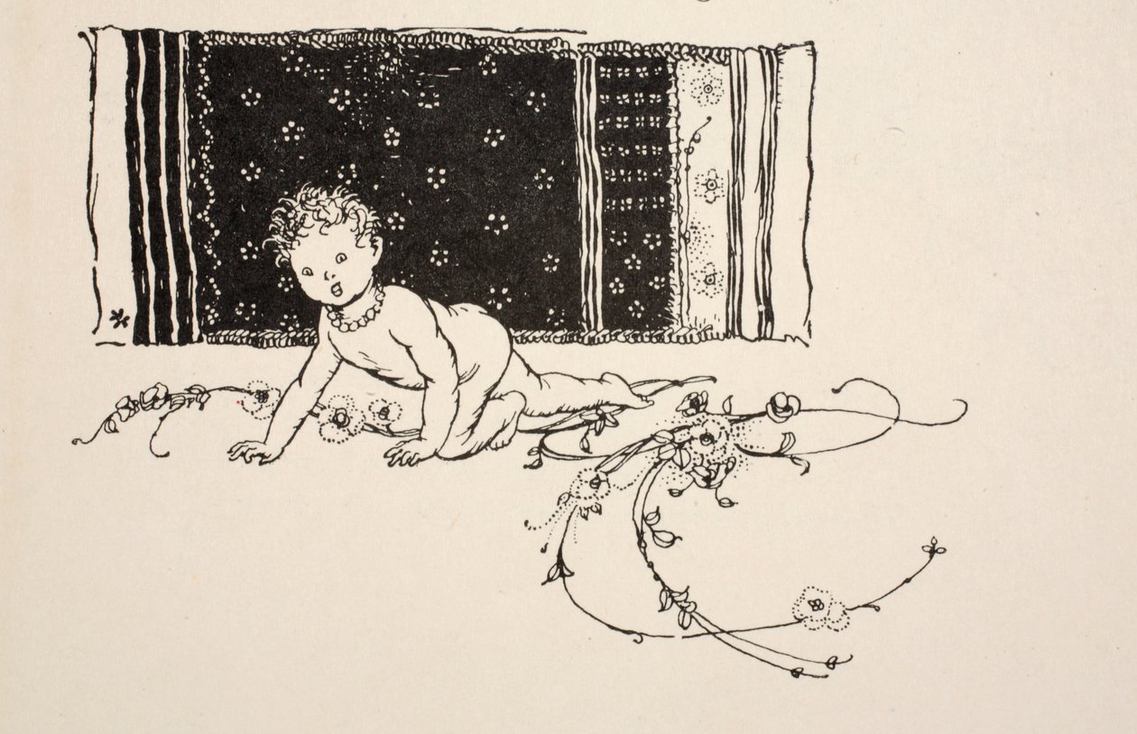 Um changeling, ilustração de &39;Sonho de Noites de Verão&39;, de William Shakespeare, 1908 de Arthur Rackham