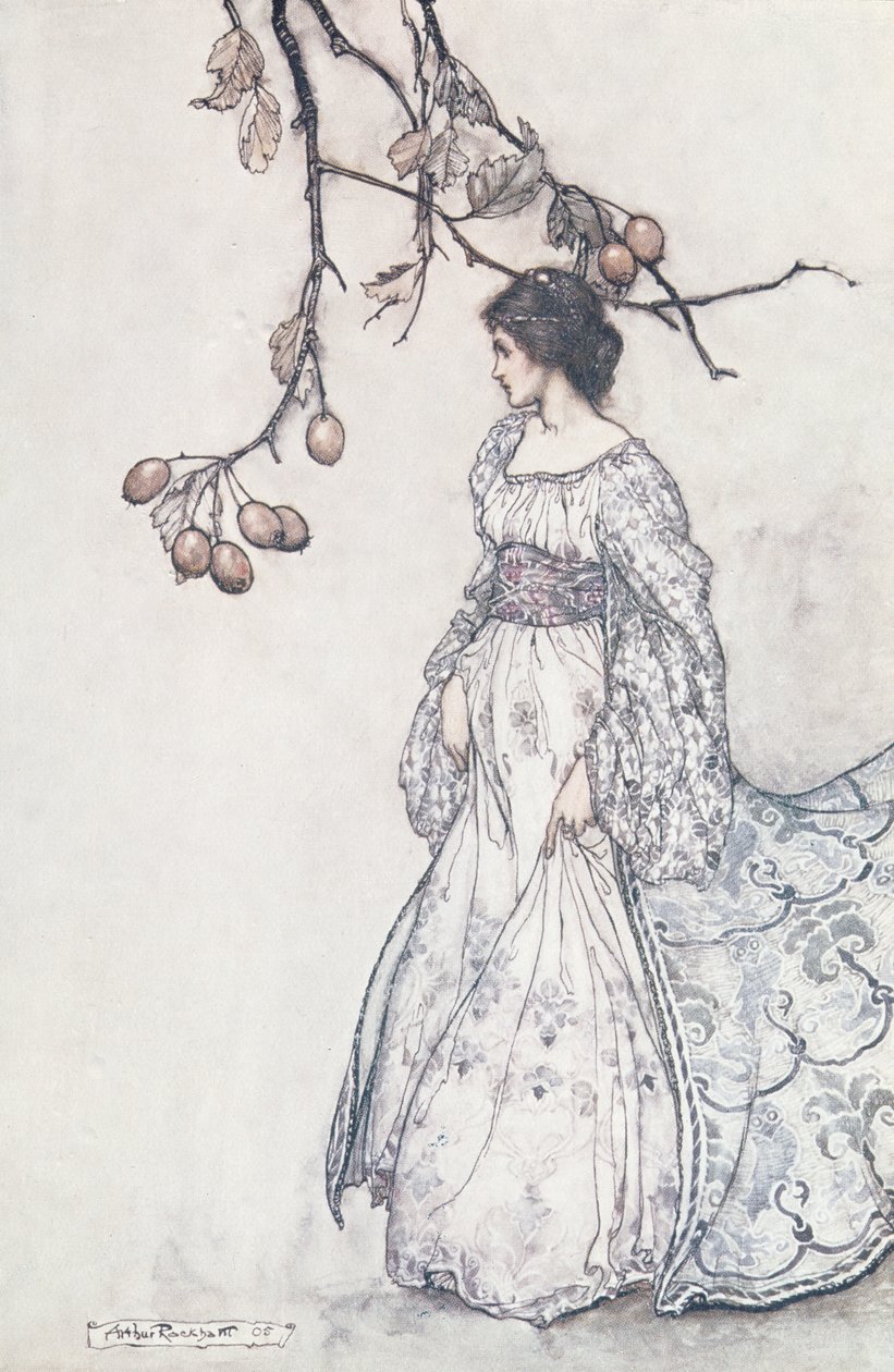 Parecendo muito indecoroso, de &39;Peter Pan in Kensington Gardens&39;, de JM Barrie, 1906 de Arthur Rackham