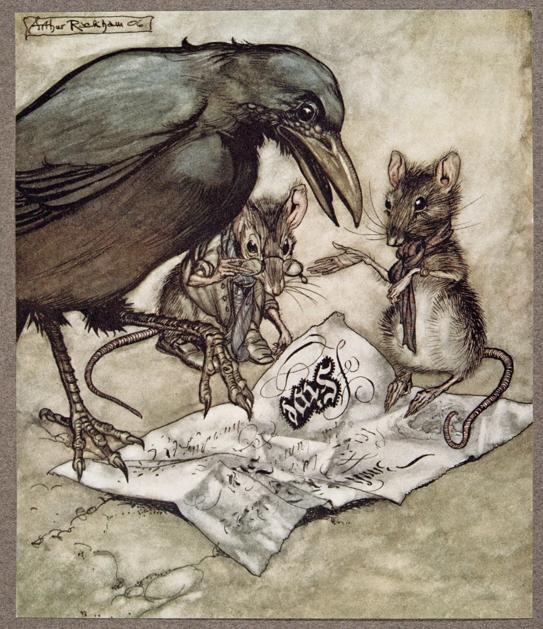O Preposterous chorou Solomon em fúria, de Peter Pan em Kensington Gardens por JM Barrie (1860 - 1937), pub. 1906 de Arthur Rackham