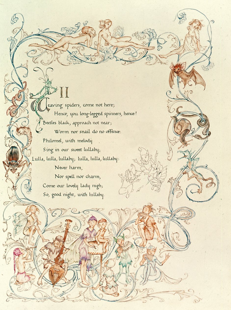 The Fairies Song, de &39;Sonho de uma Noite de Verão&39;, 1908 de Arthur Rackham
