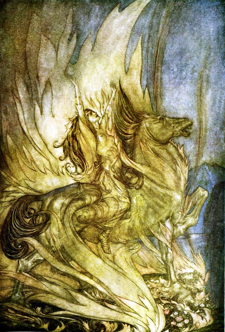 O Crepúsculo dos Deuses Göttterdämmerung de Arthur Rackham