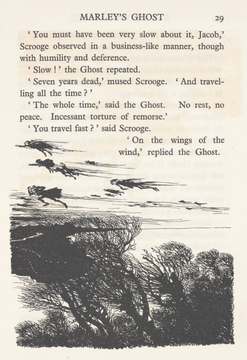 "O ar estava cheio de fantasmas", 1915 de Arthur Rackham