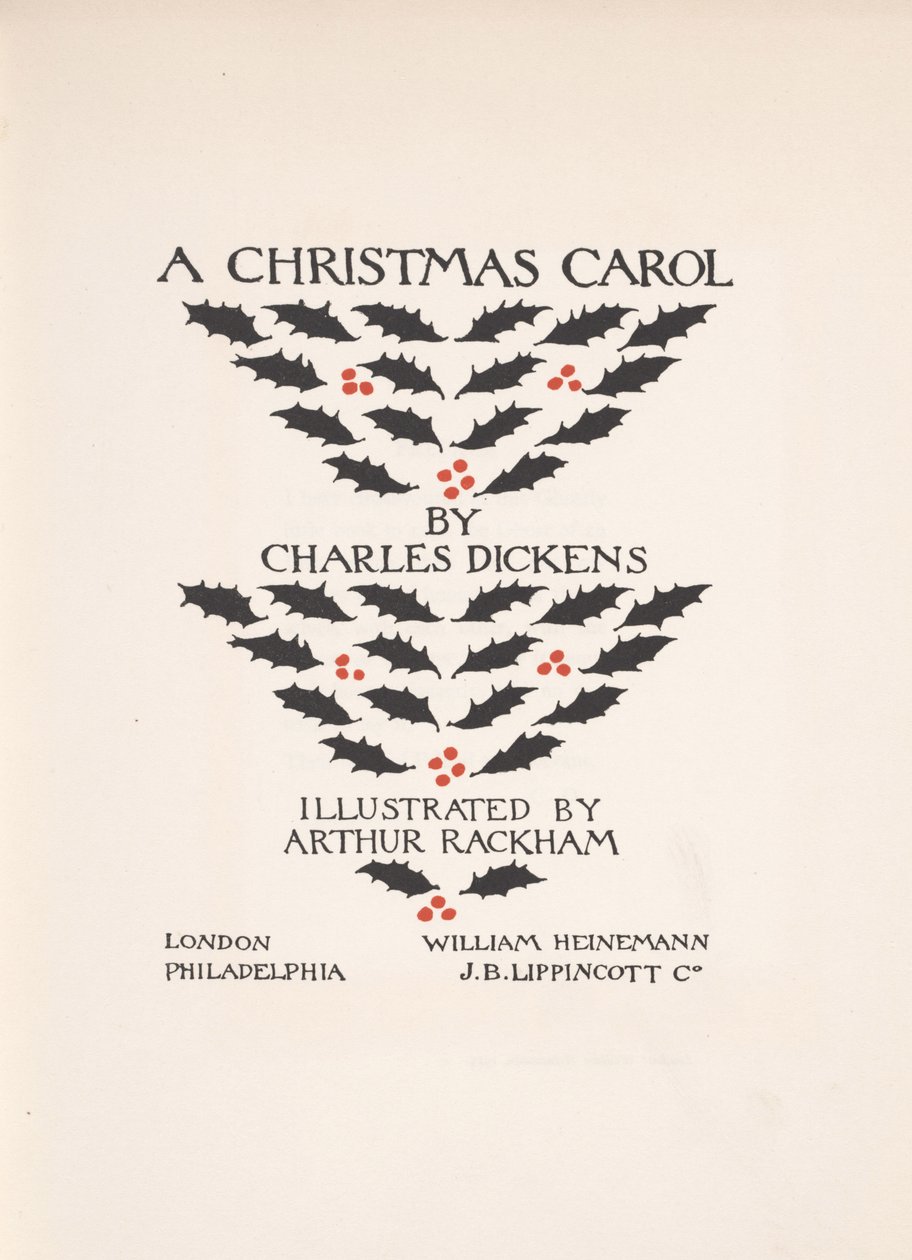 Página de título - A Christmas Carol, 1915 de Arthur Rackham