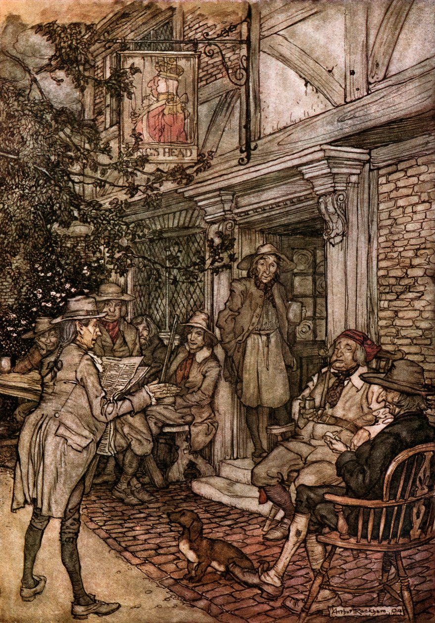 Washington Irving é curto de Arthur Rackham