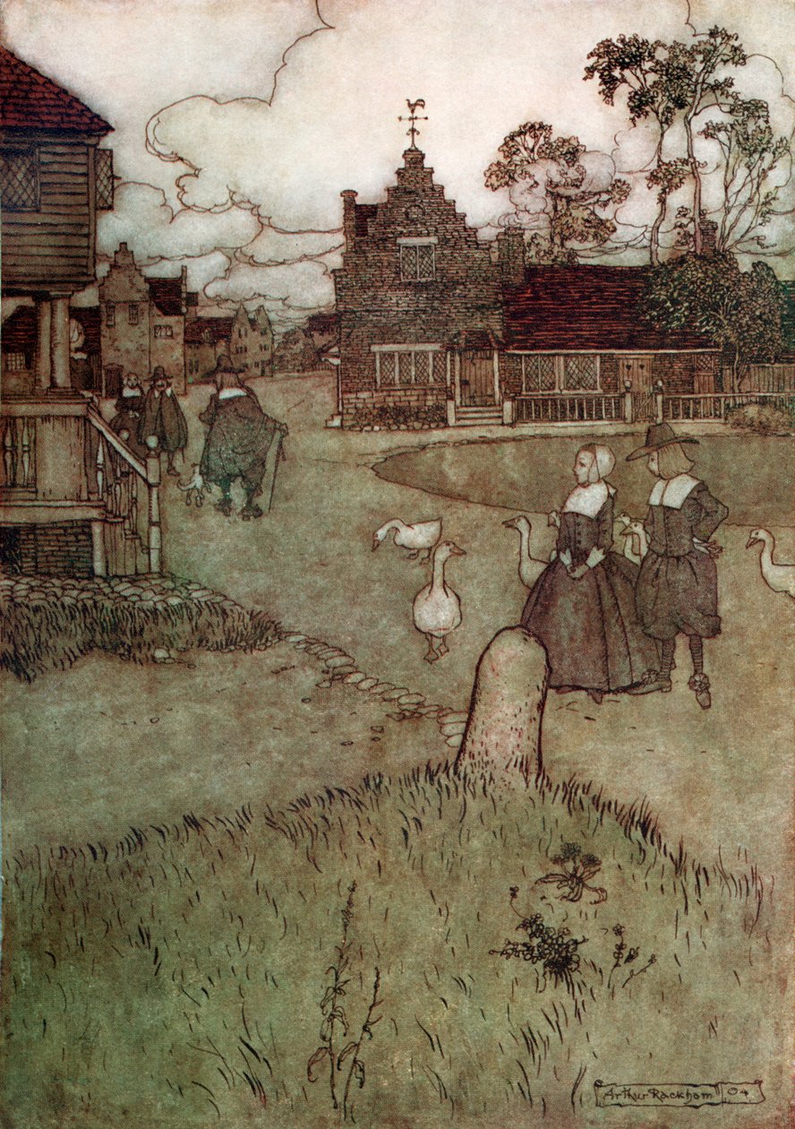 Washington Irving é curto de Arthur Rackham