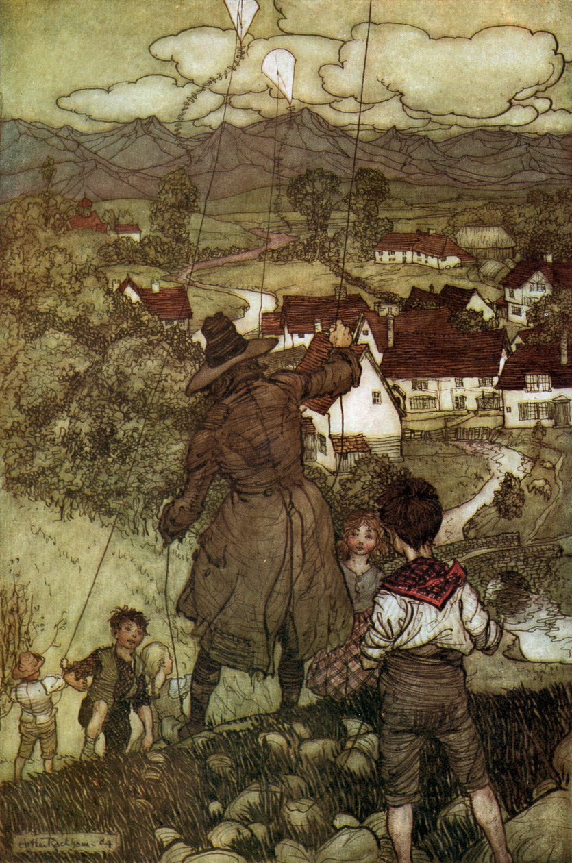 Washington Irving é curto de Arthur Rackham