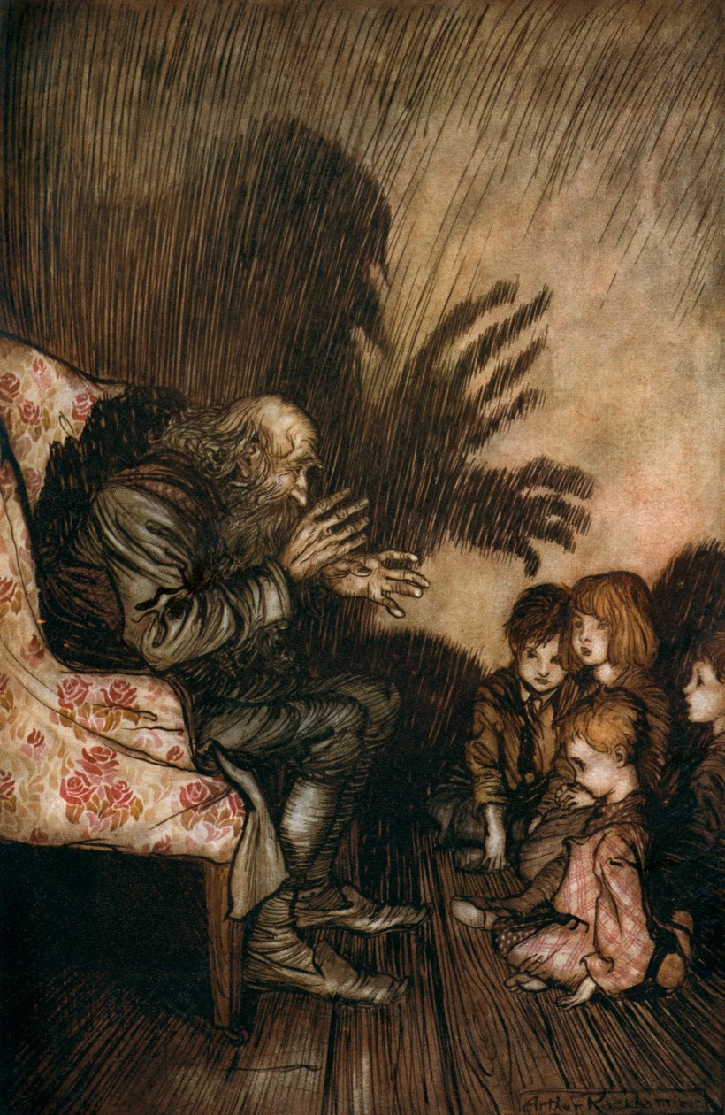 Washington Irving é curto de Arthur Rackham