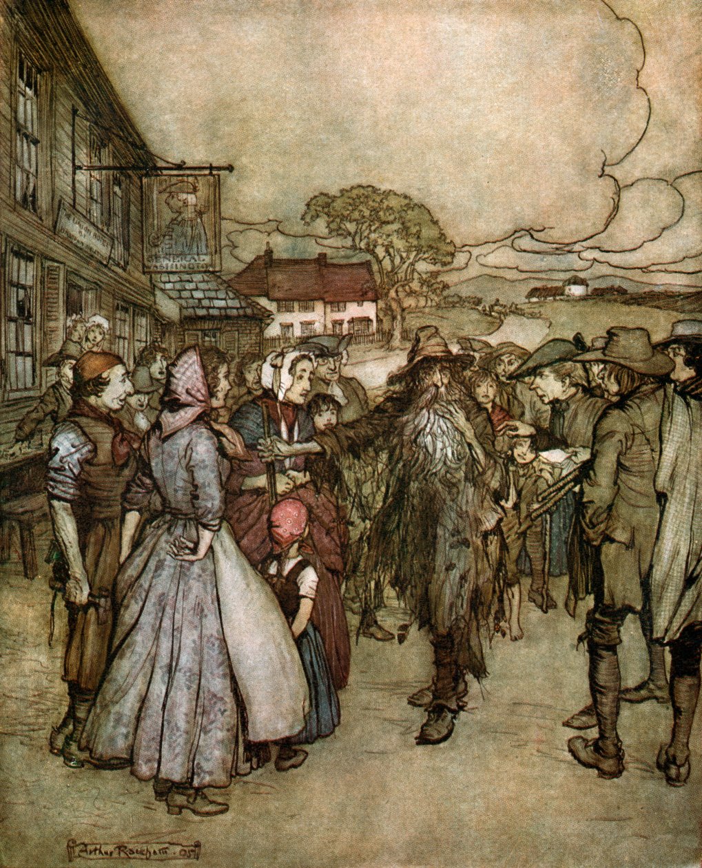 Washington Irving é curto de Arthur Rackham