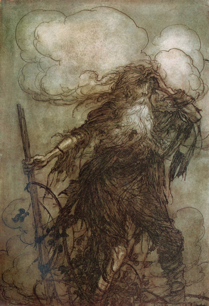 Washington Irving é curto de Arthur Rackham