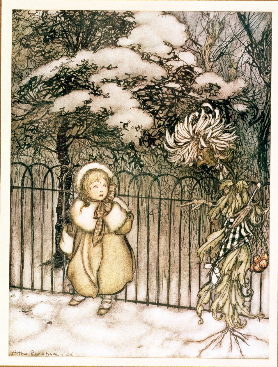 Inverno de &39;Peter Pan em Kensington Gardens&39; por JM Barrie, 1906 de Arthur Rackham