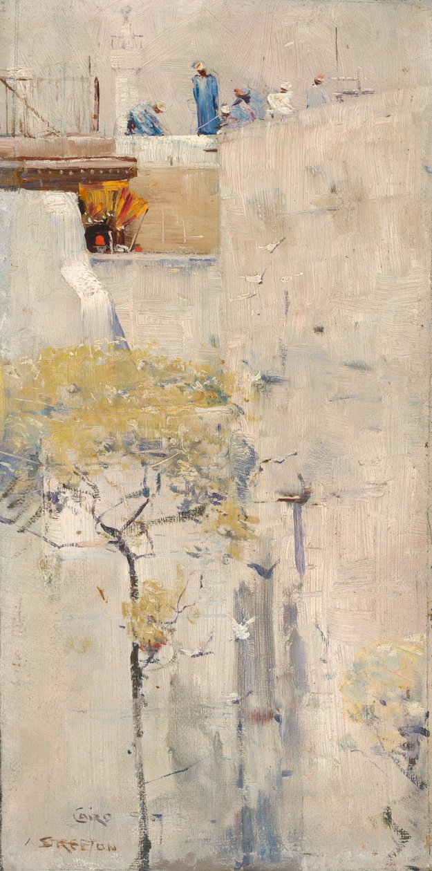 (Construtores de casas, Cairo) de Arthur Streeton